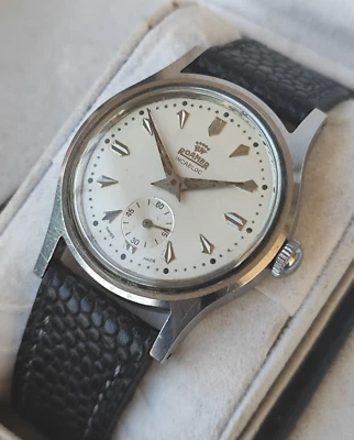 Roamer vintage manual wind steel sub seconds watch incabloc Swiss made - Image 1 of 4