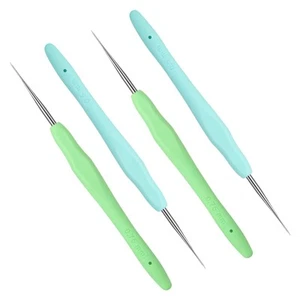 4 Pieces Dreadlock Crochet Hooks Tool 0.5mm 0.75mm Dreadlock Crochet Needle T... - Picture 1 of 8