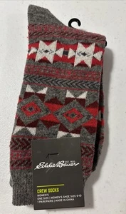 Calcetines para mujer Eddie Bauer talla única gris rosa blanco nuevos con etiquetas - Imagen 1 de 9