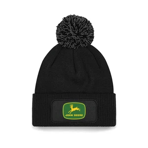 John Deere Farming Workwear Unisex Beanie Patch Printed Bobble Hat Winter Warm - Picture 1 of 1