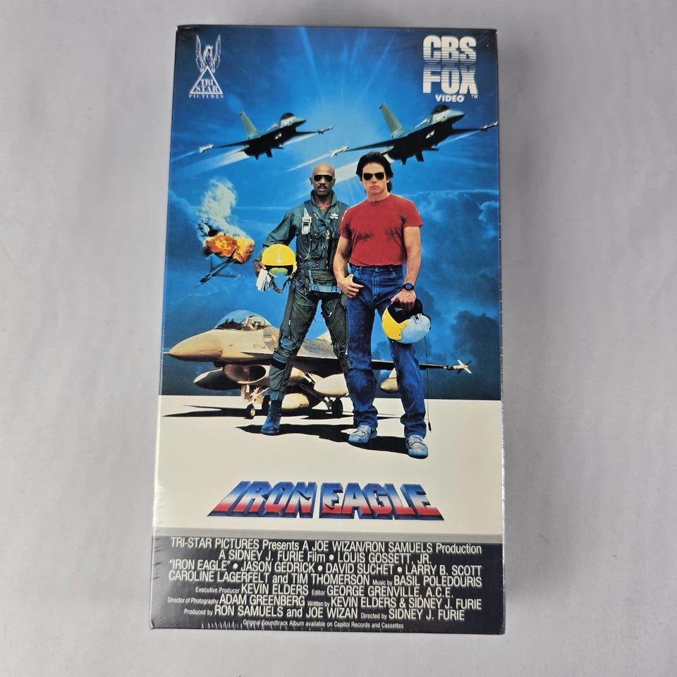 1986 CBS FOX Video VHS: Iron Eagle (Louis Gossett Jr., Jason Gedrick) New Sealed - Image 1 of 4