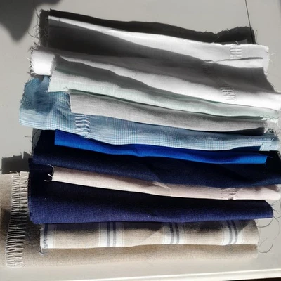 Scrap Bag 10 Pieces 100% Irish linen Crafting Fabric  A3 - Image 1 of 4