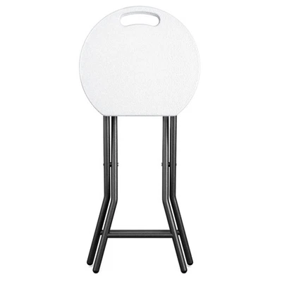 Round Collapsible Folding Bar Stool Counter Height Chairs for Camping Kitchen US - Image 1 of 4