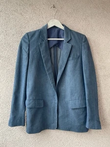Acne Studios Women Blue Tencel Denim Blazer Size M Hide Buttons - Picture 1 of 13