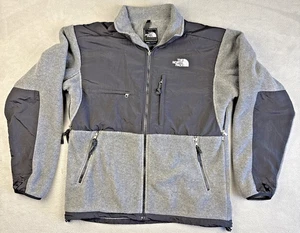 The North Face Black Gray Polartec Fleece Full Zip Jacket Mens Medium - Picture 1 of 12