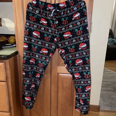 Мужские/женские пижамные штаны для отдыха Marvel Deadpool Aeropostale, размер M (32–34) - Изображение 1 из 2