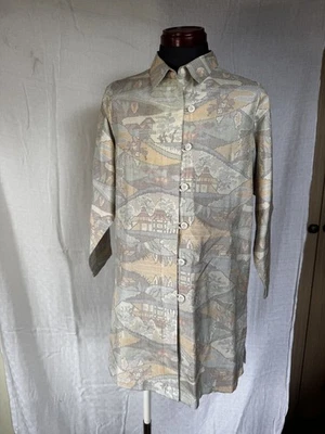 Vintage Japanese Kimono Remake shirt jacket SHIPPING FREE - Image 1 of 4