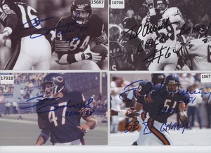 Chicago Bears 8 4x6 Auto Signed Lot Baschnagle Waddle Morrisey Plank - Picture 1 of 2