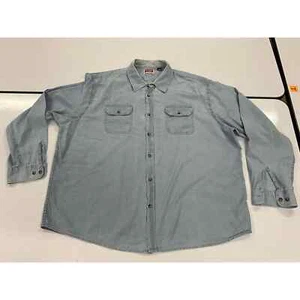 Men’s Vintage Wrangler Flex for Comfort Lg Sleeve Button Up Sz 3XL 2 Pocket - Picture 1 of 8