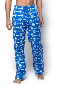 Mens AFL Official North Melbourne Kangaroos Cotton Flannelette PJS Pants - Foto 1 di 3