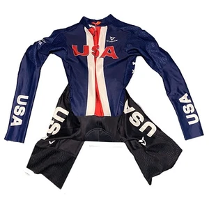 Nuevo traje de piel TT de manga larga del equipo nacional Cuore 2021 para mujer, azul marino, pequeño - Imagen 1 de 2