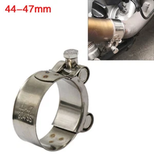 44mm-47mm Auspuff Rohrschelle Edelstahl Schalldämpfer Fest Bremssattel Motorrad - Bild 1 von 7