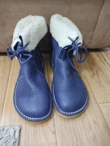 Duckfeet Arhus Stiefel royalblau Pebbled Leder Lammfell gefüttert Größe 42 - Bild 1 von 12