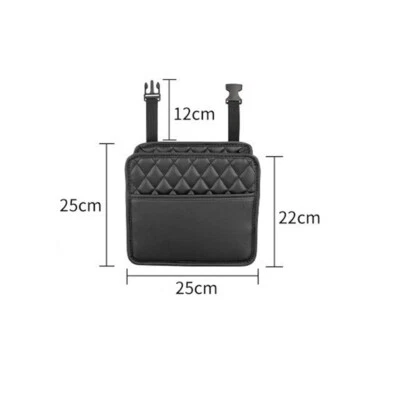 1PCS Black Rear Seat Compartment Storage Bag Car Multifunctional Storage Pocket - Image 1 of 4