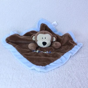 MONKEY Security Blanket Lovey Brown Blue 12.5" x 12.5" First Impressions PLUSH - Picture 1 of 6