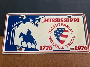 1976 Mississippi Bicentennial Natchez Trace License Plate Booster STEEL Vintage - Picture 1 of 2