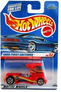 1999 Hot Wheels #914 First Editions #8 Semi-Fast red with chrome grills - Picture 1 of 2