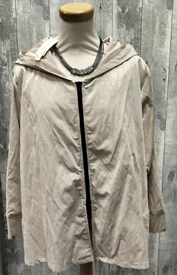 Hopsack Jacke gummiert glanz ecru - Bild 1 von 3