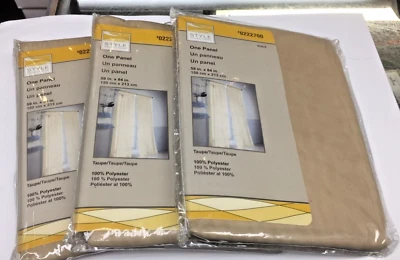 Lote de 3 Selecciones Estilo Panel Taupe Cortinas Ventana 0222700 Foto 1 de 3