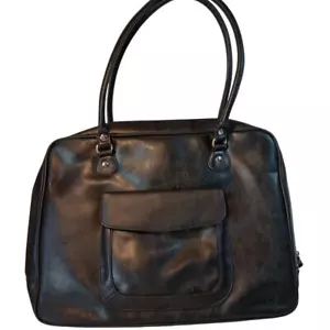 Bueno Borsa a tracolla nera in ecopelle per laptop - Foto 1 di 9