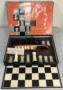 Gothic Sculptured Chess by Ganine Game Set INCOMPLETE Replacement Pieces Vintag - Picture 1 of 10