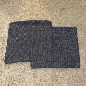 Pottery Barn Set of 2 Handwoven Textured Pillow Cover 22 x 22 Linen Double sided - Picture 1 of 13
