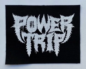 Power Trip Cloth Patch Sew On Badge Metal Rock Approx 4" X 5" (CP317) - Picture 1 of 1