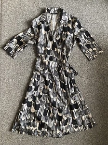 DAY BIRGER at MIKKELSEN Wrap Dress 100% Silk Ladies Size UK 10/36 VGC - Picture 1 of 7