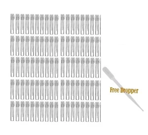 1ml Glass Perfume Sample Vials, 1 ml Small Bottles 8X35 mm Vials, Stick-On - Picture 1 of 11