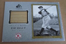 2001 sp legendary cuts joe cronin bat card