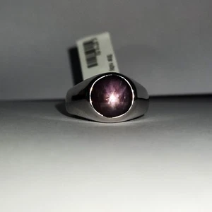 Beautiful Natural Star ruby silver Bold Signe ring Perfect For Positive Energy - Picture 1 of 9