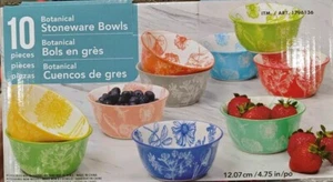Botanical Signature Housewares 10-piece Stoneware Bowls - Picture 1 of 1