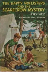 THE HAPPY HOLLISTERS, SCARECROW MYSTERY, JERRY WEST, HARDCOVER, DJ, 1957 - Picture 1 of 1