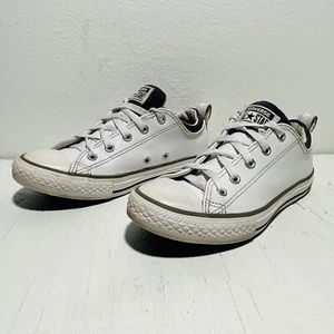 Converse All Star 637664C Sneaker weiß Leder grau Junior Größe 3 / 35 - Bild 1 von 10