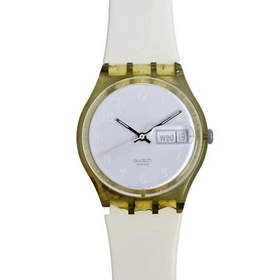 Часы наручные винтажные Swatch AG 1999 кварцевые швейцарские белые современные 34 мм бывшие в употреблении - Изображение 1 из 4