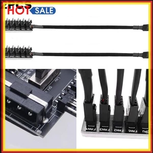 4Pcs 40cm 1 to 5 4-Pin PWM Fan CPU HUB Splitter PC Case Cooler Power Adapter - Afbeelding 1 van 9