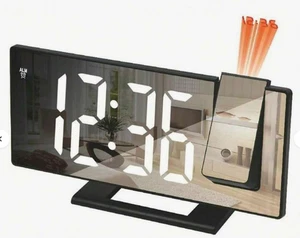 Projection Alarm Clock, Digital Alarm Clock Bedside with Large  LED Display - Picture 1 of 3