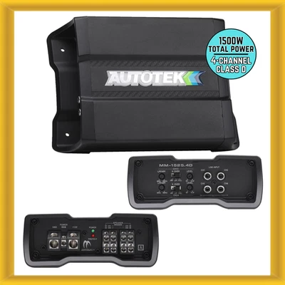 Autotek MEAN MACHINE Compact Series 1500W Class-D 4 Channel Car Amplifier (NEW) - Image 1 of 4