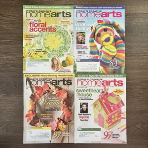 Lot of 4 Today’s Creative Home Arts Magazines Crafts DIY Floral Wreath Bunny - Imagen 1 de 9