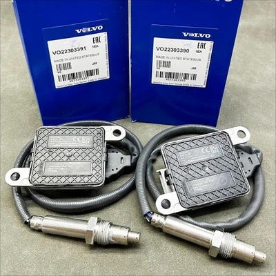 2X Outlet Inlet Nox Sensor For Volvo Truck 22303390 22303391 D11 D13 D16 Mack US Foto 1 de 4
