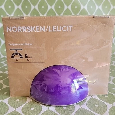 1999 Ikea Norrsken Leucit  Monika Mulder Design Lamp Light New Purple Sealed - Image 1 of 4
