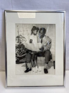 Imagen enmarcada autografiada firmada por Nat King Cole & Daughter “Sweetie” Natalie Cole - Imagen 1 de 7