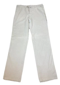Kiton Napoli Pants Mens 31x30 Cream Beige Chino Button Fly Stretch Luxury Italy - Picture 1 of 14