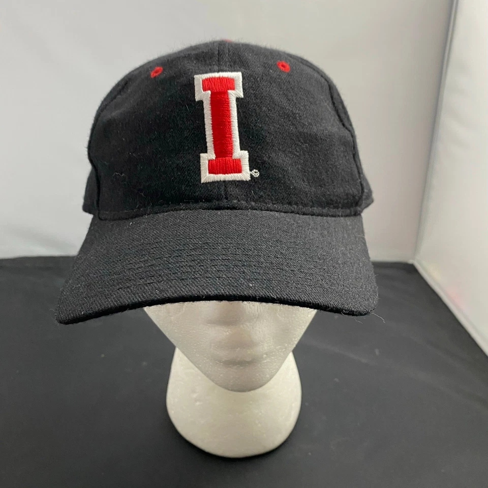 Black IU Hat Indiana University Hoosiers Wool Cap Zephyr 7 1/4 College  - Image 1 of 4