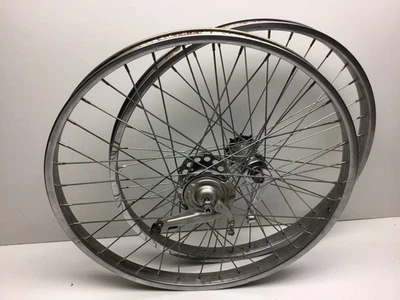 Vintage 1940/50s Schwinn 26” 2.125” S2 Wheels Rims Drum Brake Phantom Whizzer  - Image 1 of 4