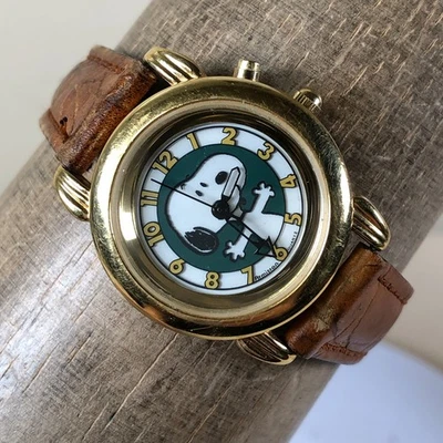Reloj de cuarzo vintage Armitron para mujer 900/210 Peanuts Snoopy de cuero 28 mm 6 1/4" Foto 1 de 4