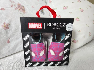 NUEVOS ZAPATOS ROBEEZ MARVEL 0/6 MESES GHOST-SPIDER CUERO SUELA SUAVE Foto 1 de 4