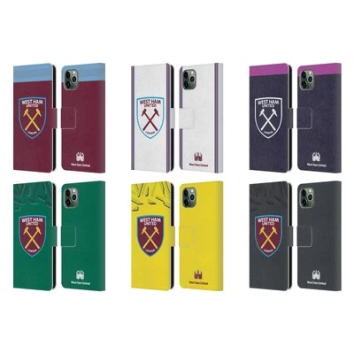 KIT DE ESCUDO OFICIAL WEST HAM UNITED FC 2019/20 FUNDA DE LIBRO DE CUERO PARA APPLE iPHONE Foto 1 de 4