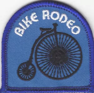 BIKE RODEO Iron On Patch Bicycle Bikers - Picture 1 of 1