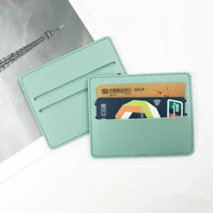 Solid Color Artifucial PU 2 Bits Ultra-thin Credit Card Holder Short Wallet # - Picture 1 of 20